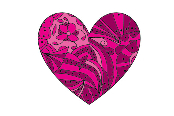 Download Heart Shaped Zentangle - Heart Collection