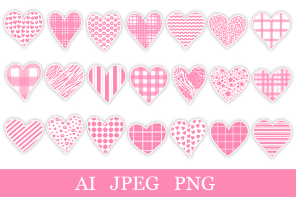 Download Valentine's Heart Stickers Printable PNG - Heart Collection