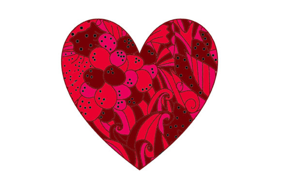 Download Heart Shaped Zentangle - Heart Collection