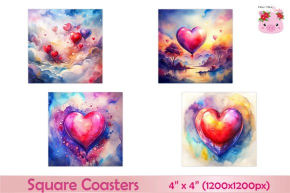 Download Heart Love Printable Valentine Coasters - Heart Collection