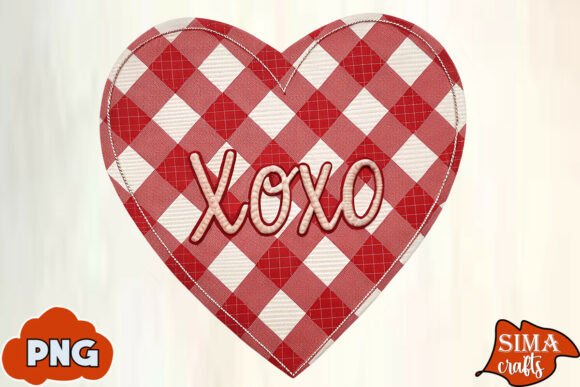 Download Valentine's Day Xoxo Checkered Heart PNG - Heart Collection