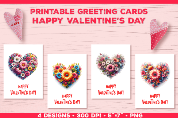 Download Floral Heart Valentine’s Day Card - Heart Collection