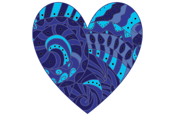 Download Heart Shaped Zentangle SVG - Heart Collection