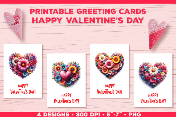 Download Floral Heart Valentine’s Day Card - Heart Collection