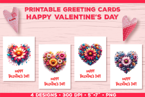 Download Floral Heart Valentine’s Day Card - Heart Collection