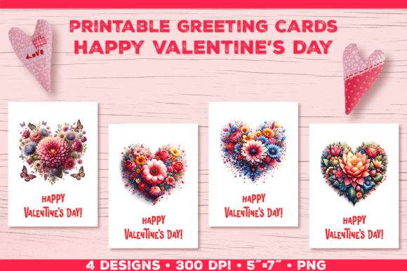 Download Floral Heart Valentine’s Day Card - Heart Collection