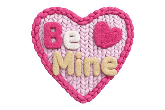 Download Be Mine Knitted Heart PNG - Heart Collection