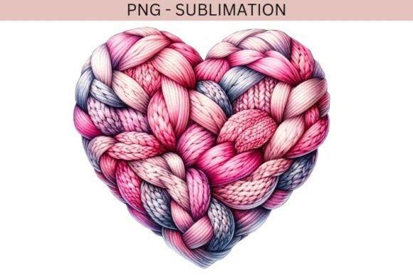 Download Knitted Heart Png Design for T-shirts - Heart Collection