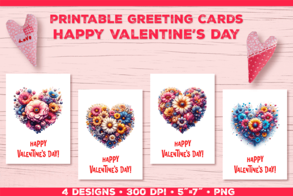 Download Floral Heart Valentine’s Day Card - Heart Collection