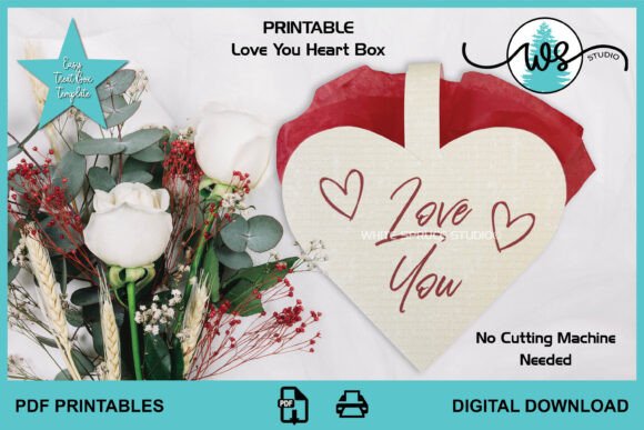 Download Valentine Heart Box Printable Template - Heart Collection