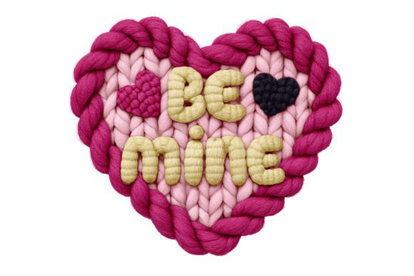 Download Be Mine Knitted Heart PNG - Heart Collection