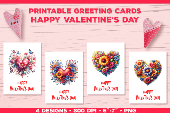 Download Floral Heart Valentine’s Day Card - Heart Collection
