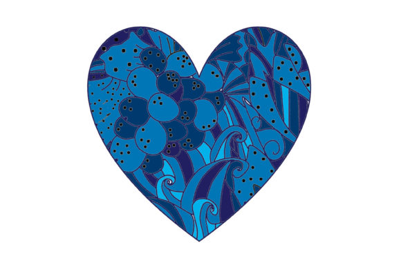 Download Heart Shaped Zentangle - Heart Collection