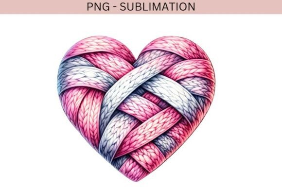 Download Valentine Knitted Heart Png Design - Heart Collection
