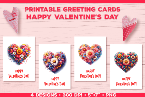 Download Floral Heart Valentine’s Day Card - Heart Collection