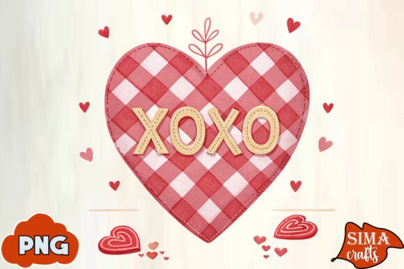 Download Valentine's Day Xoxo Checkered Heart PNG - Heart Collection
