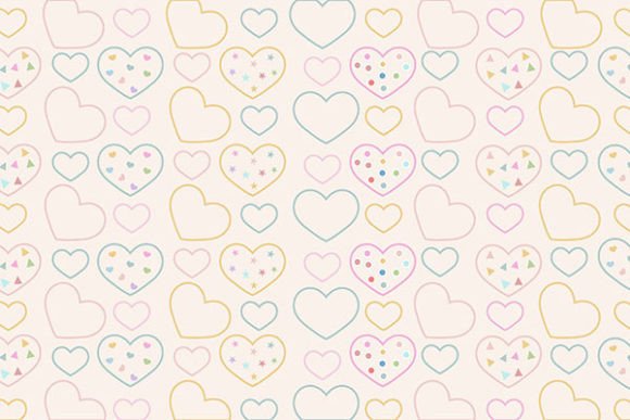 Download Lovely Romantic Background with Hearts - Heart Collection