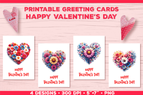 Download Floral Heart Valentine’s Day Card - Heart Collection