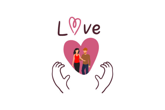 Download Valentine Illustration Couple Love Frame - Premium Resources