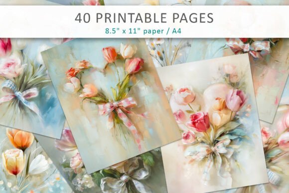 Download Valentine Flower Heart Printable Pages - Heart Collection