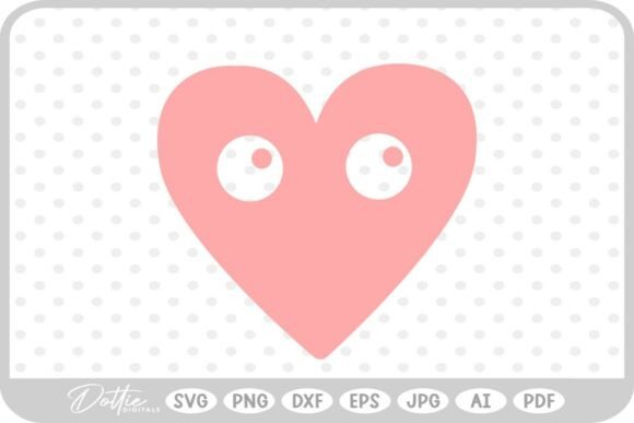 Download Heart with Eyes SVG PNG DXF - Heart Collection