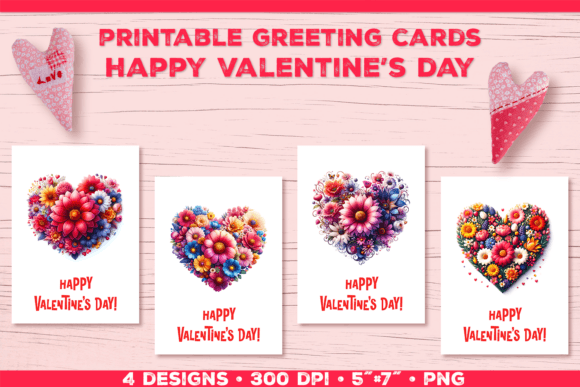Download Floral Heart Valentine’s Day Card - Heart Collection