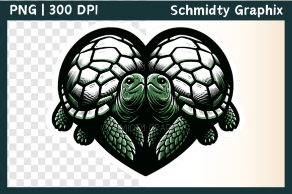 Download Tortoise Love Heart Sublimation Png - Heart Collection