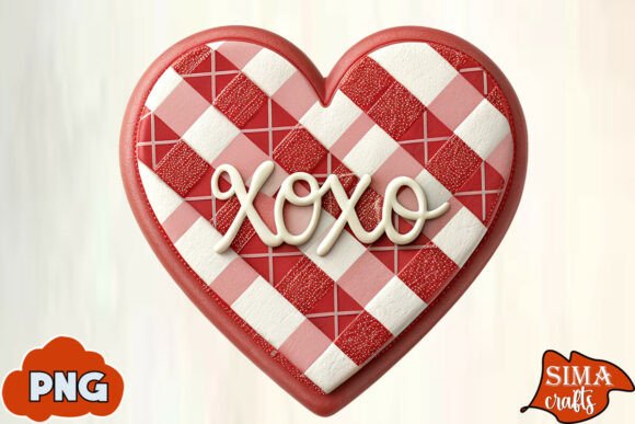 Download Valentine's Day Xoxo Checkered Heart PNG - Heart Collection