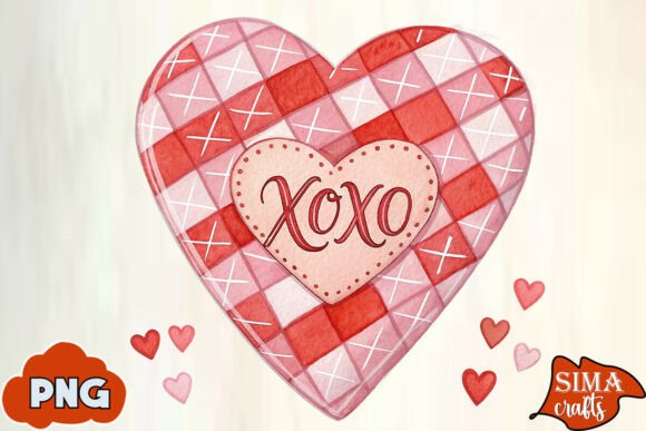 Download Valentine's Day Xoxo Checkered Heart PNG - Heart Collection