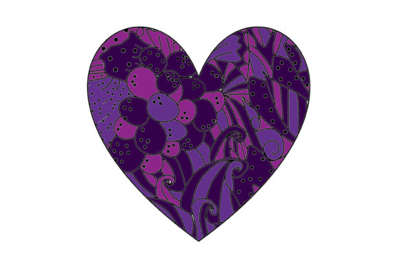 Download Heart Shaped Zentangle - Heart Collection