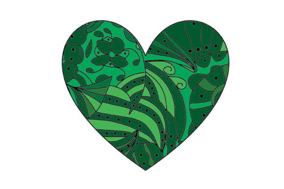 Download Heart Shaped Zentangle - Heart Collection