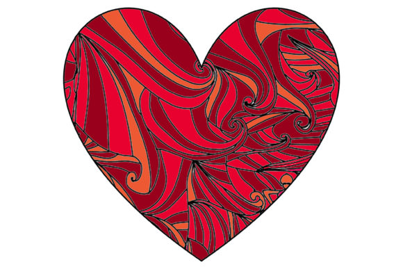 Download Heart Shaped Zentangle - Heart Collection