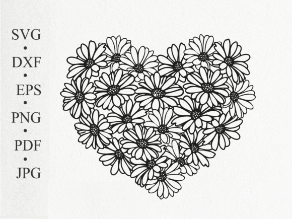 Download Flower Hearts Svg for Design - Heart Collection