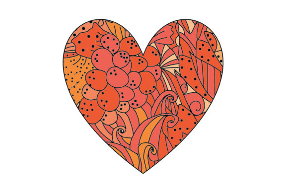 Download Heart Shaped Zentangle - Heart Collection