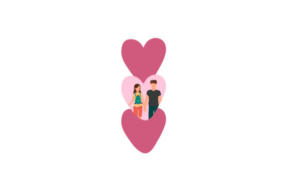 Download Valentine Illustration Couple in Love - Valentine illustration Collection