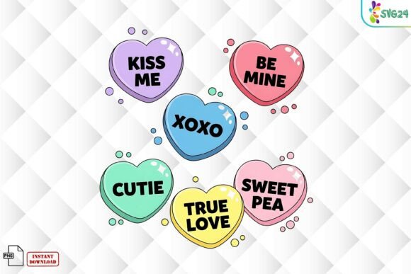Download Valentine Candy Hearts Love PNG - Heart Collection