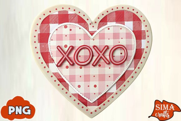 Download Valentine's Day Xoxo Checkered Heart PNG - Heart Collection