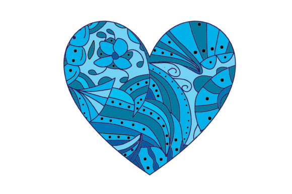 Download Heart Shaped Zentangle - Heart Collection