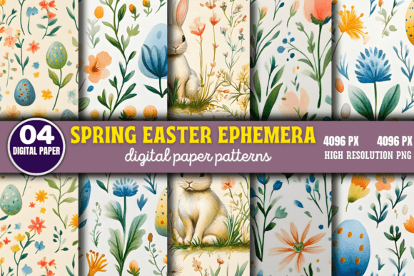 Download Spring Easter Digital Paper Pattern 6 - Digital paper Collection