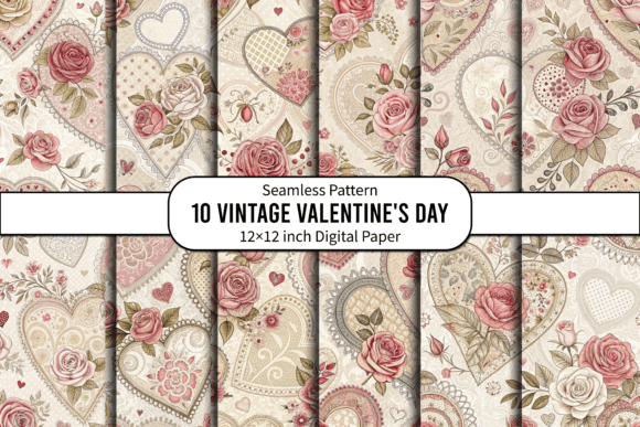Download Vintage Heart Patterns for Love - Heart Collection