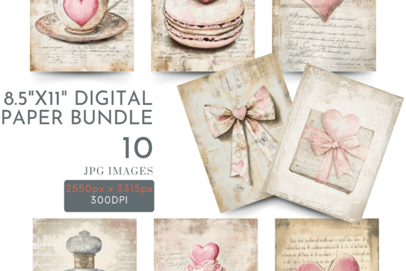 Download Pink Valentines Digital Paper - Digital paper Collection