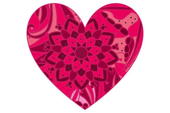 Download Heart Shaped Zentangle - Heart Collection