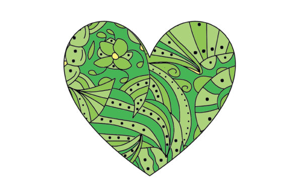 Download Heart Shaped Zentangle - Heart Collection