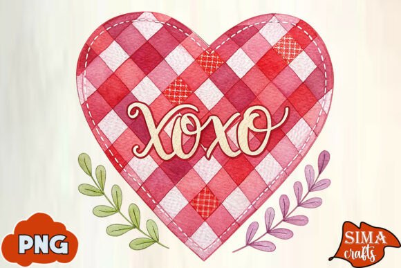 Download Valentine's Day Xoxo Checkered Heart PNG - Heart Collection